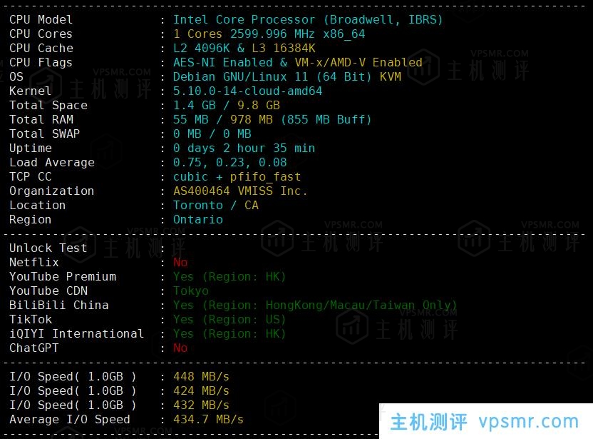 VMISS怎么样？VMISS日本东京BGP线路VPS测评分享，支持解锁tiktok